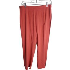 Tommy Bahama womens silk blend pants sz 10 coral ankle resort vacation Career